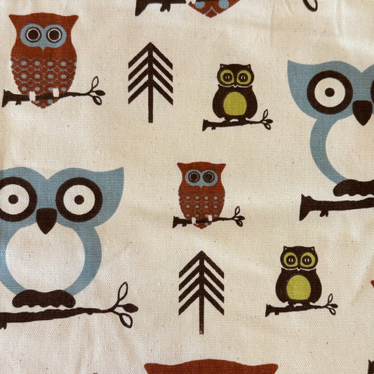 What a Hoot Cotton Canvas: 3 yds