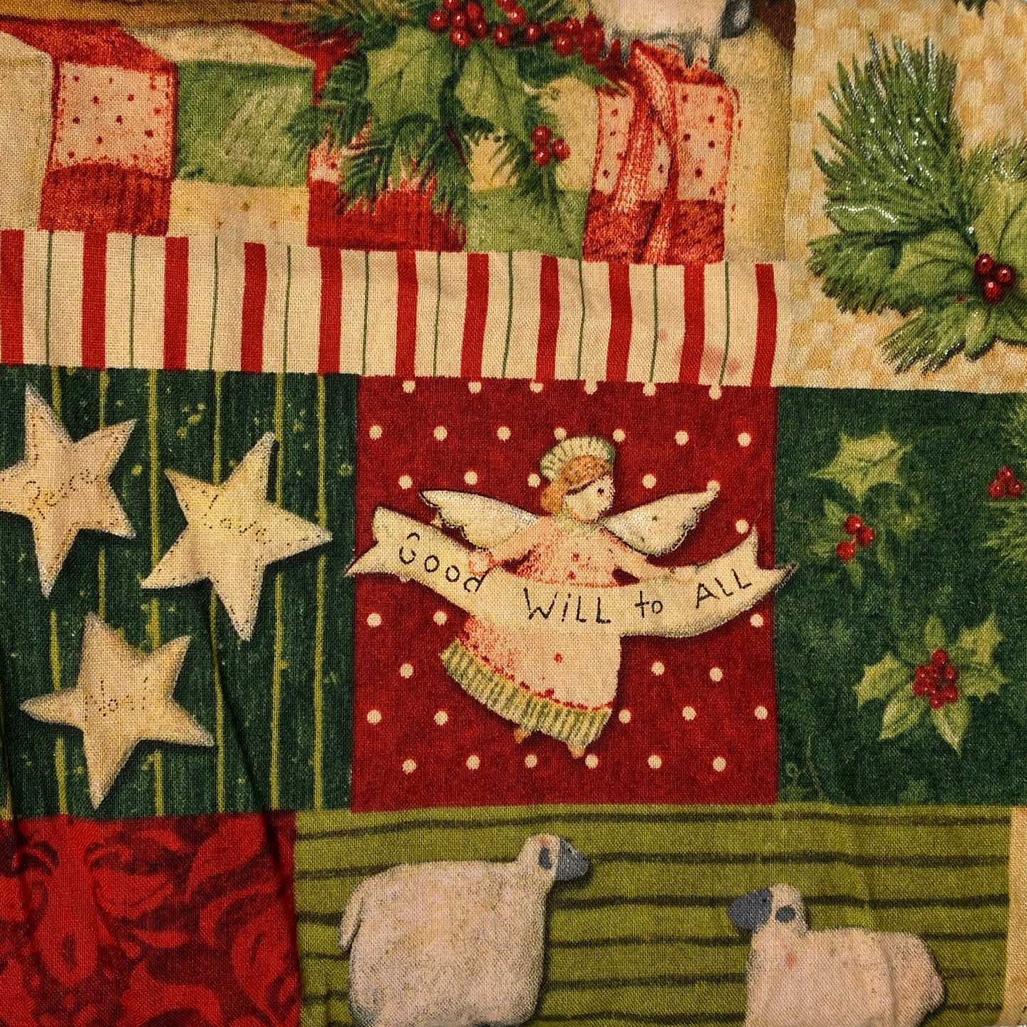 Good Will to All Cotton: 1 yd