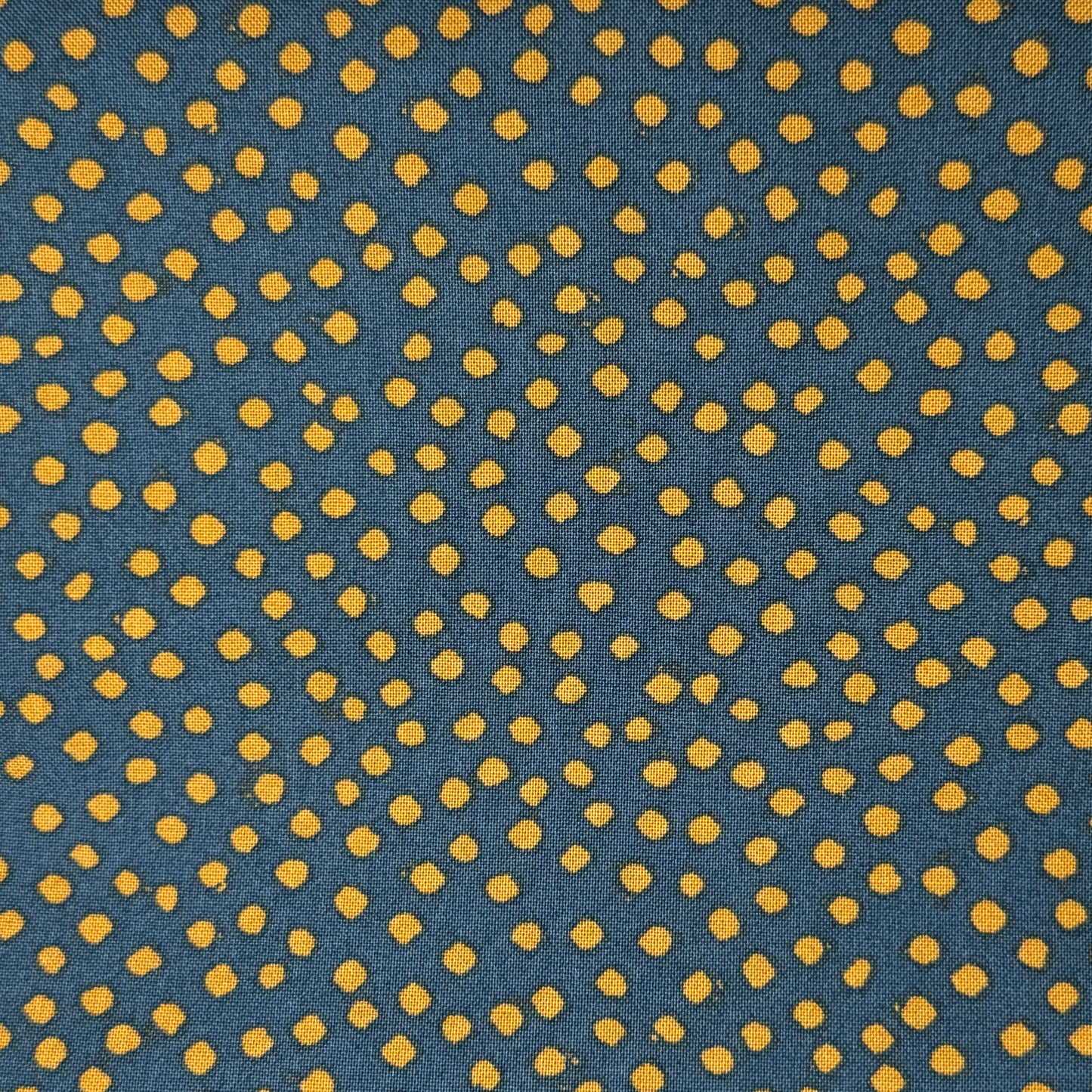 Green & Gold Organic Dots Cotton: 3 yds
