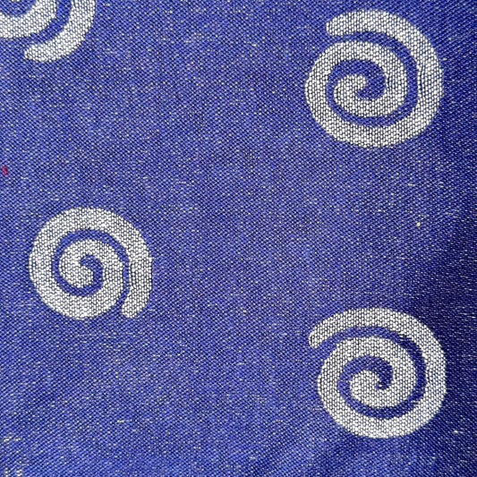 Blue Abstract Jacquard Weave Home Decor Cotton Blend: 1.75 yds