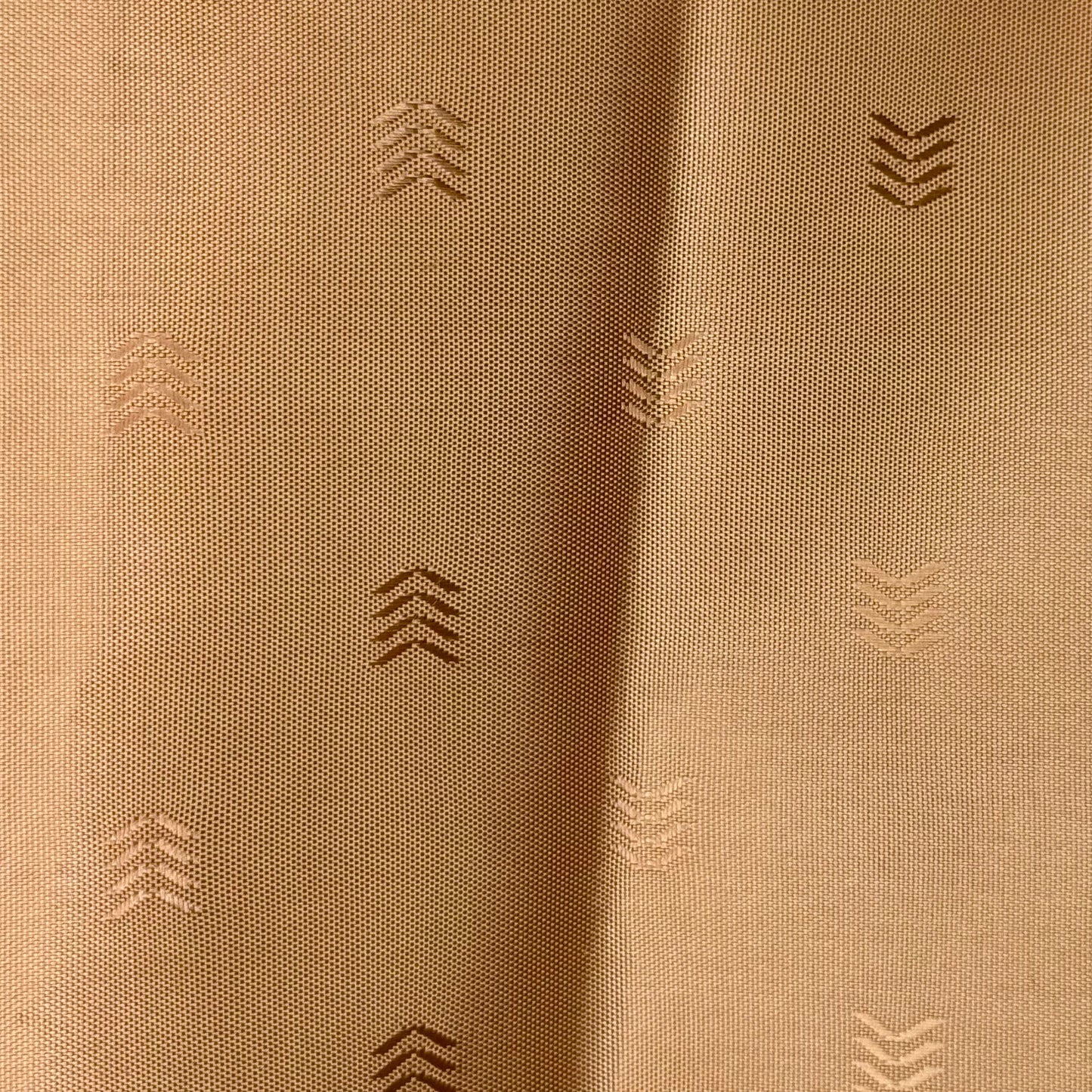 Caramel Metallic Jacquard Weave Stiff Poly: 2 yds