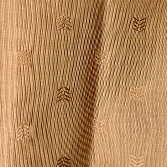 Caramel Metallic Jacquard Weave Stiff Poly: 2 yds