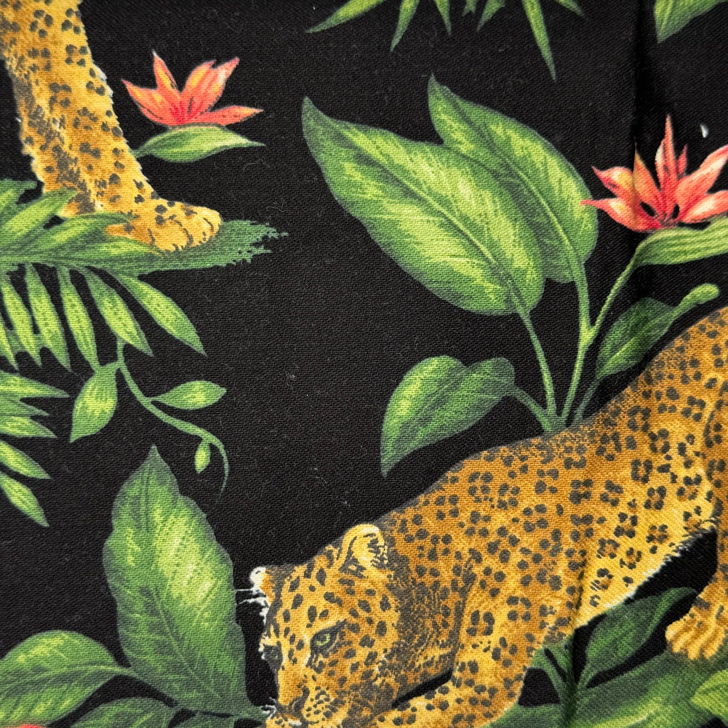 Tropical Cheetah Cotton Canvas Blend: 1 yd