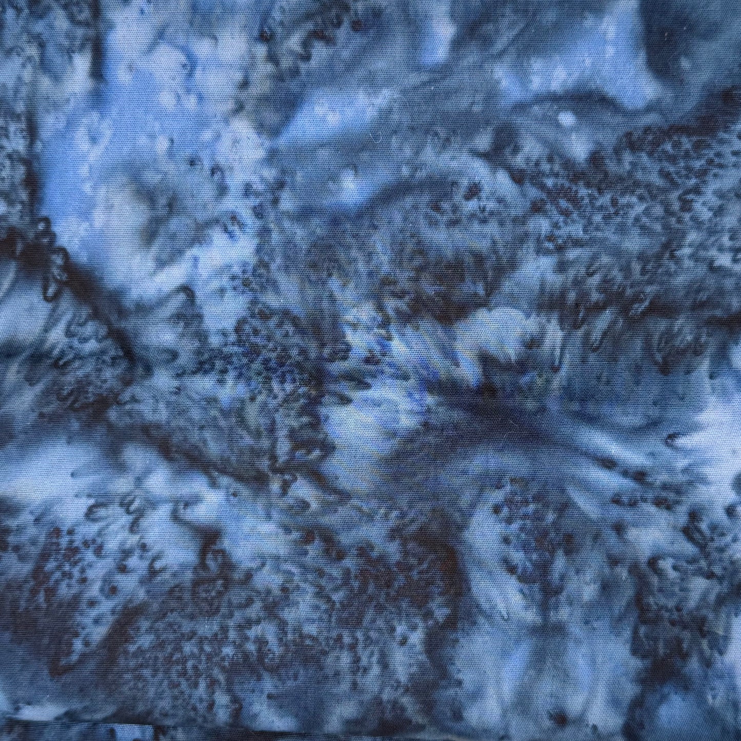 Blue Waves Batik Cotton: 1 yd