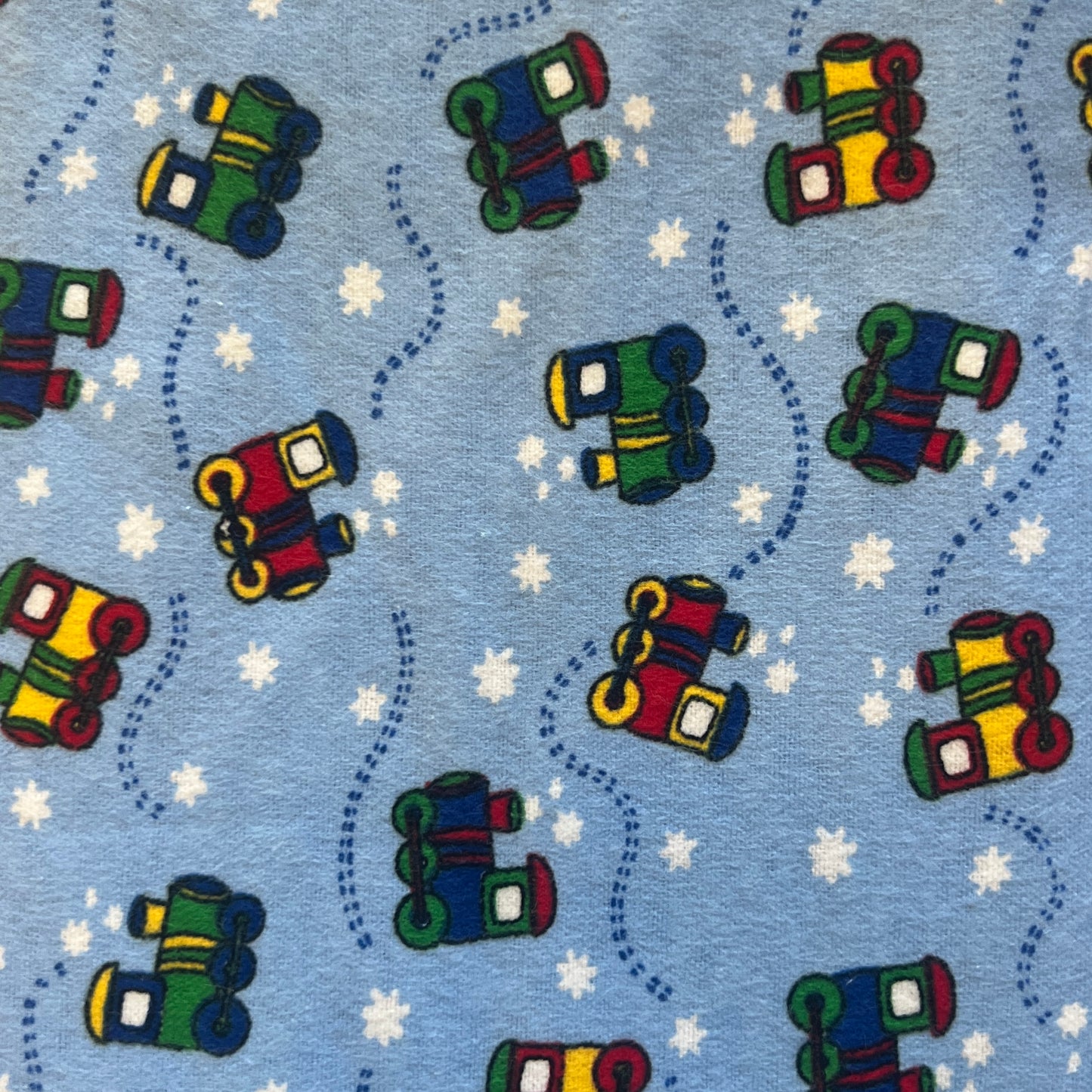 Toy Trains Flannel: 2 yds