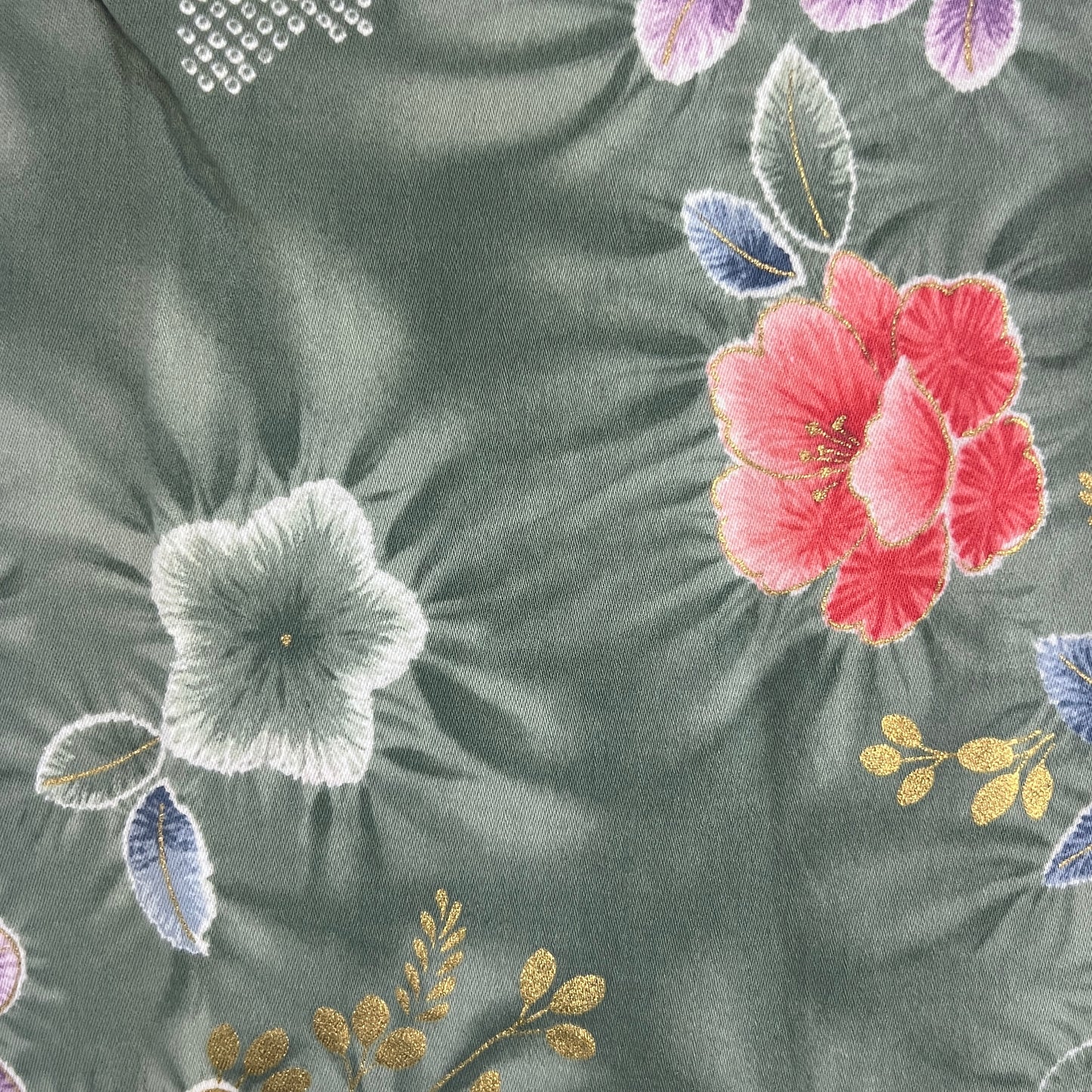 Tropical Floral Cotton Blend: 2 yds