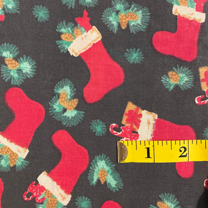 Christmas Stocking Cotton Blend: 1 yd