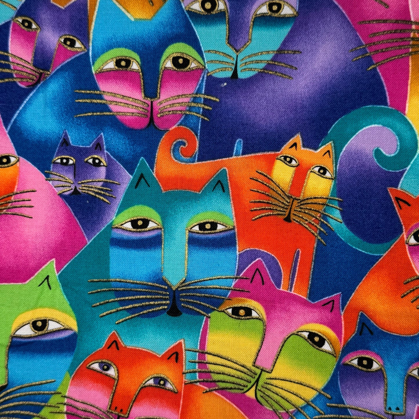 Laurel Birch-Like Felines Cotton Blend: 1 yd