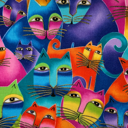 Laurel Birch-Like Felines Cotton Blend: 1 yd