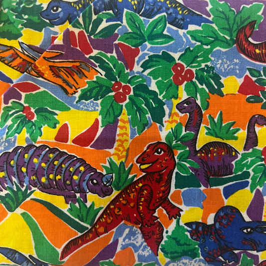 Tropical Dinos Cotton: 1.75 yds