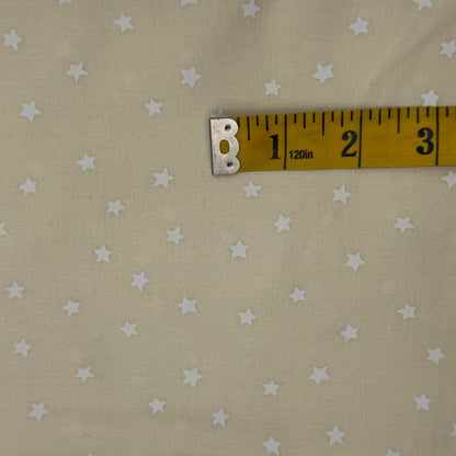 Cream With Stars Cotton: 1.5 yds