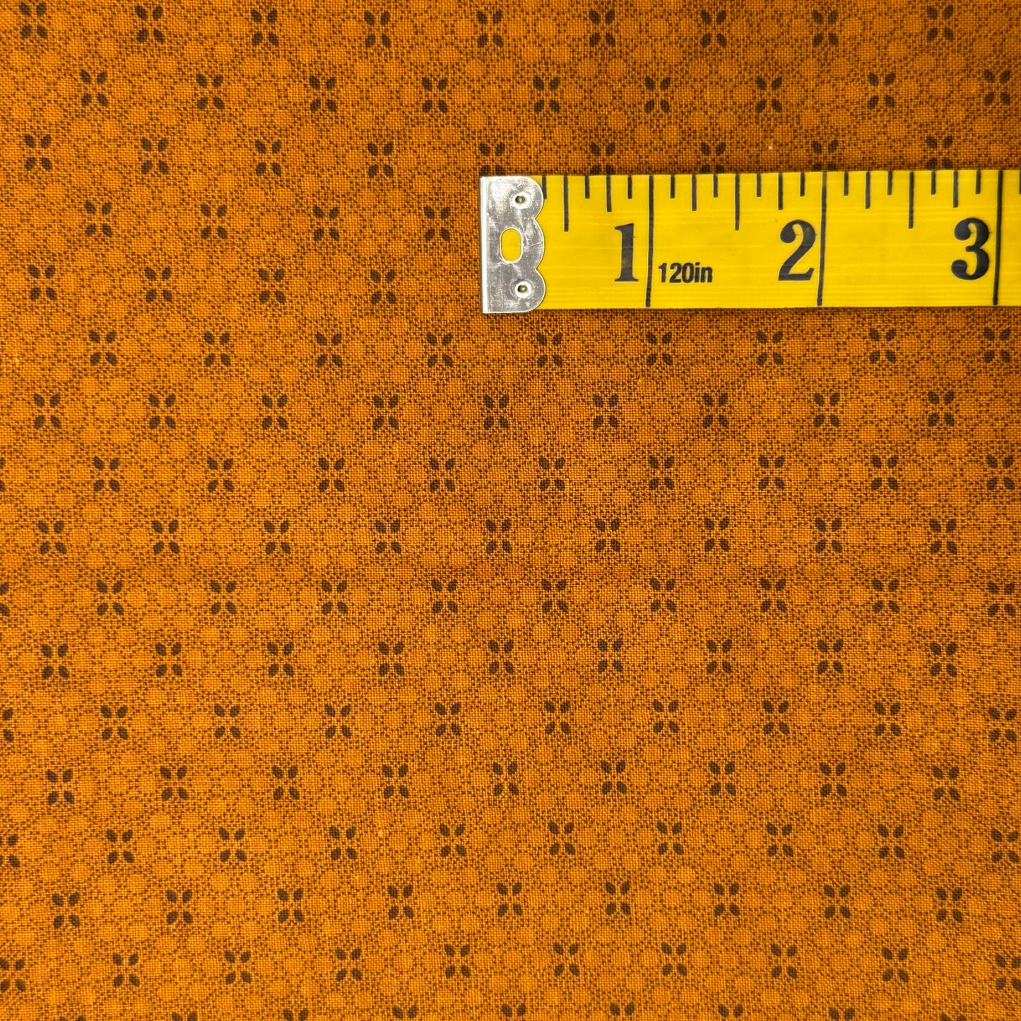 Orange With Geometric Shapes Cotton: 1 yd