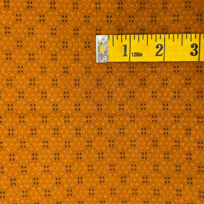 Orange With Geometric Shapes Cotton: 1 yd