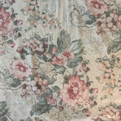 Faded Floral Cotton Blend Home Decor: 6 yds