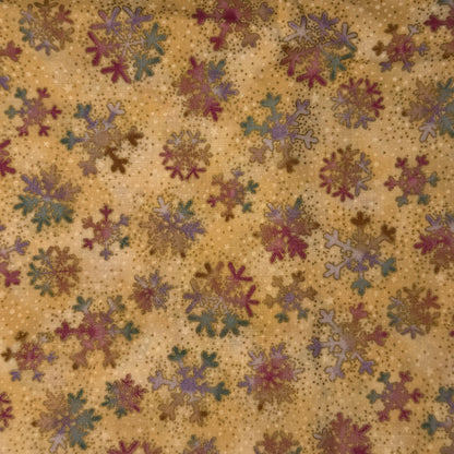 Multi Color Snowflakes Cotton: 1 yd