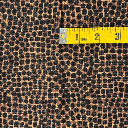 Brown With Black Dots Cotton: 1 yd