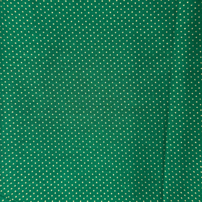 Dark Green With Metallic Gold Micro Dots Cotton: 3 yds