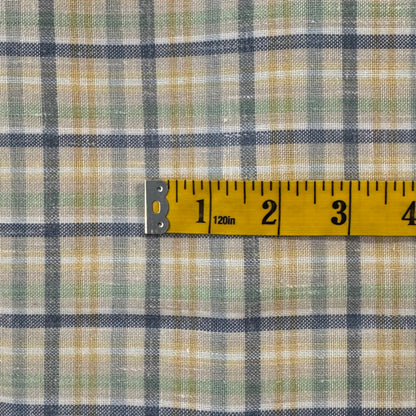 Blue, Green & Yellow Plaid Home Decor Fabric: 3 yds