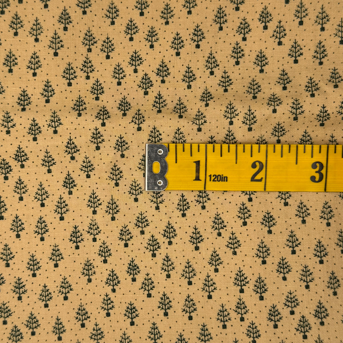 Green Mini Trees Cotton: 2 yds
