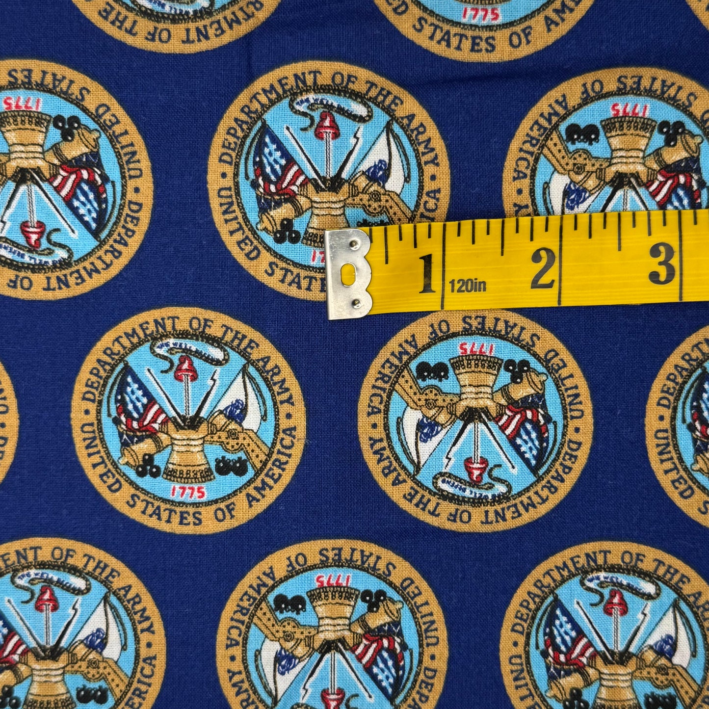 Army Emblem Cotton: 1.5 yds