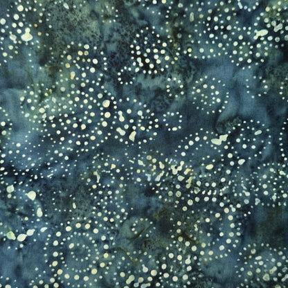 Blue & Green Dots Batik Cotton: 3 yds
