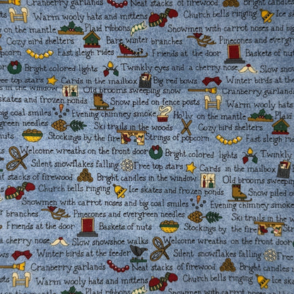 Christmas Note Cotton: 1 yd