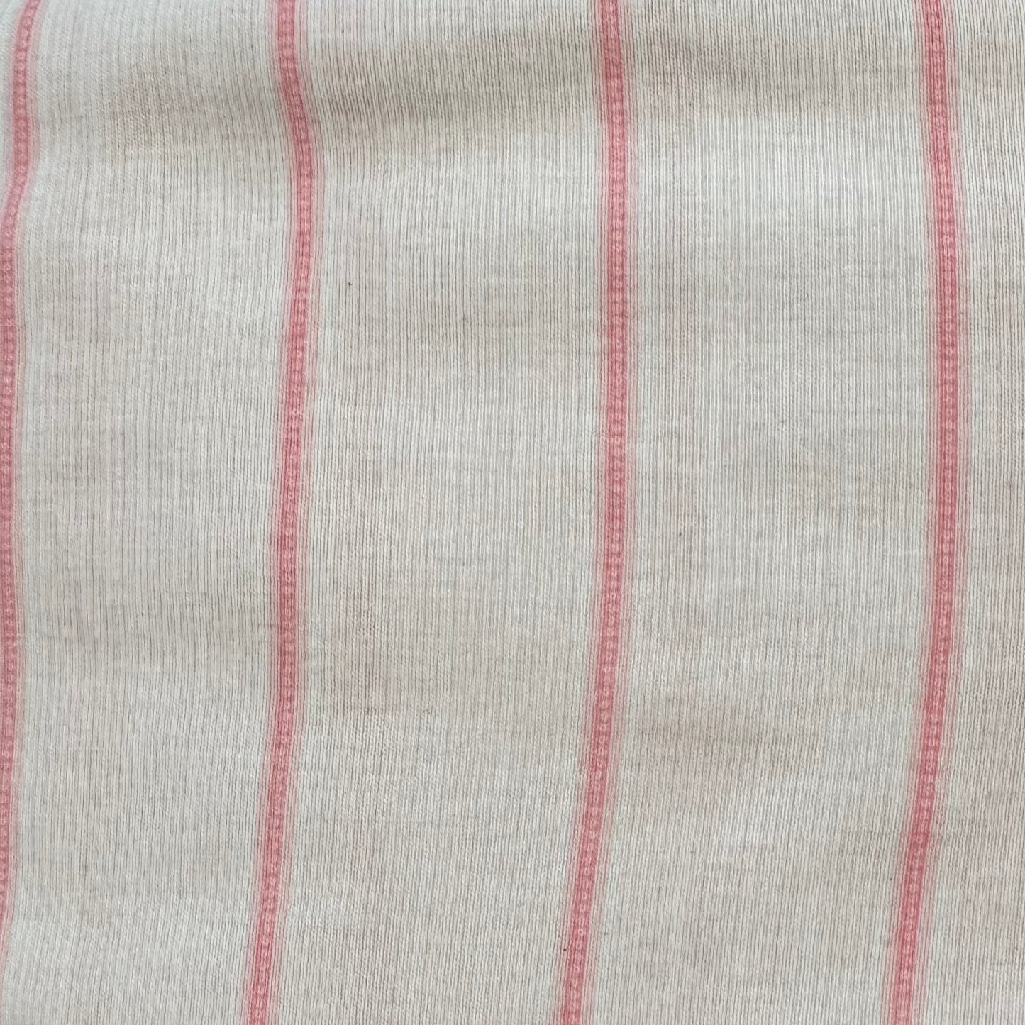 Pink Striped Stretch Jersey Knit: 2 yds