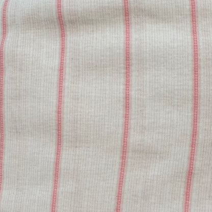 Pink Striped Stretch Jersey Knit: 2 yds