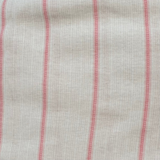 Pink Striped Stretch Jersey Knit: 2 yds