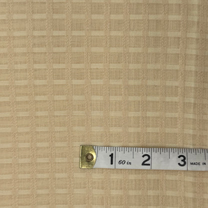 Sheer Ivory Woven Windowpane Check Cotton Blend: 1.5 yds