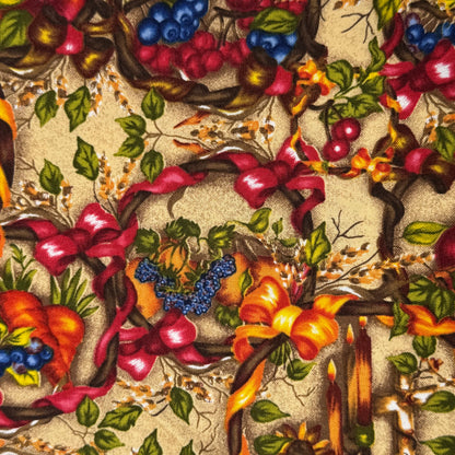 Harvest Wreaths Cotton Blend: 2 yd