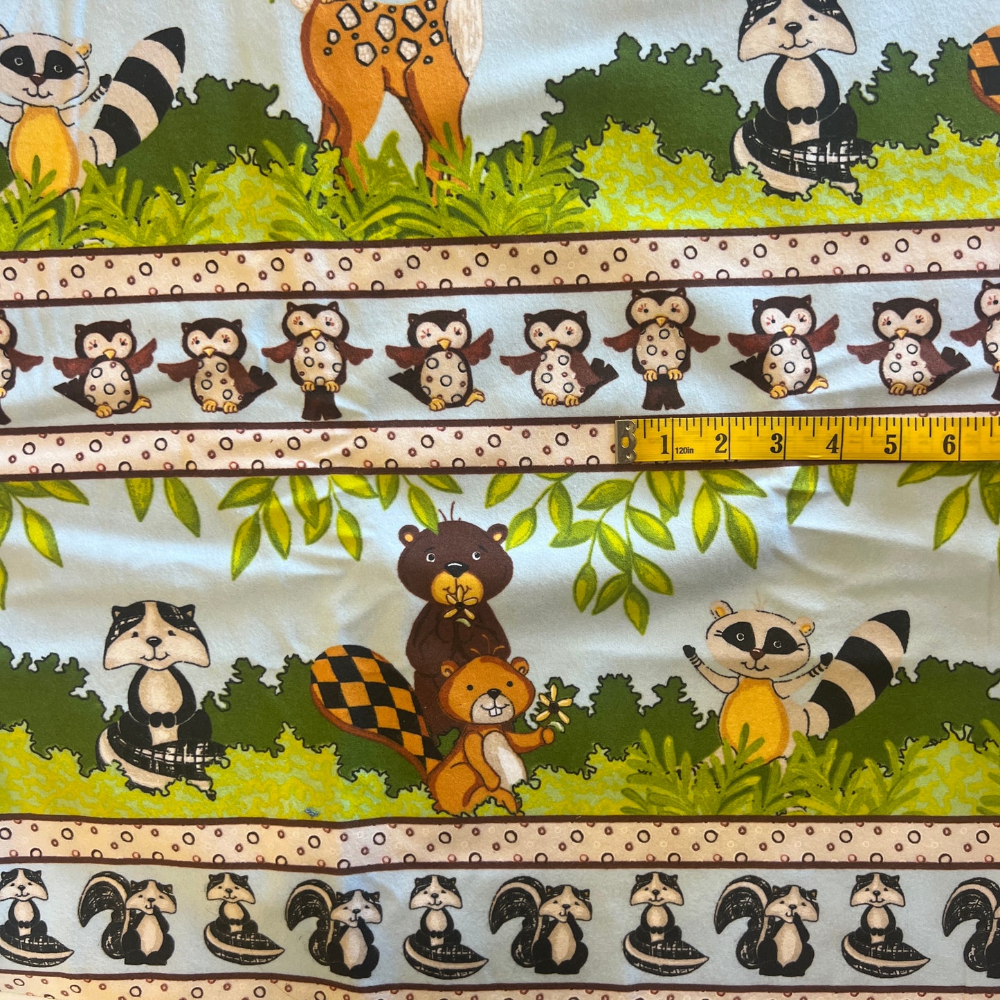 Woodland Creatures Flannel: 3 yds