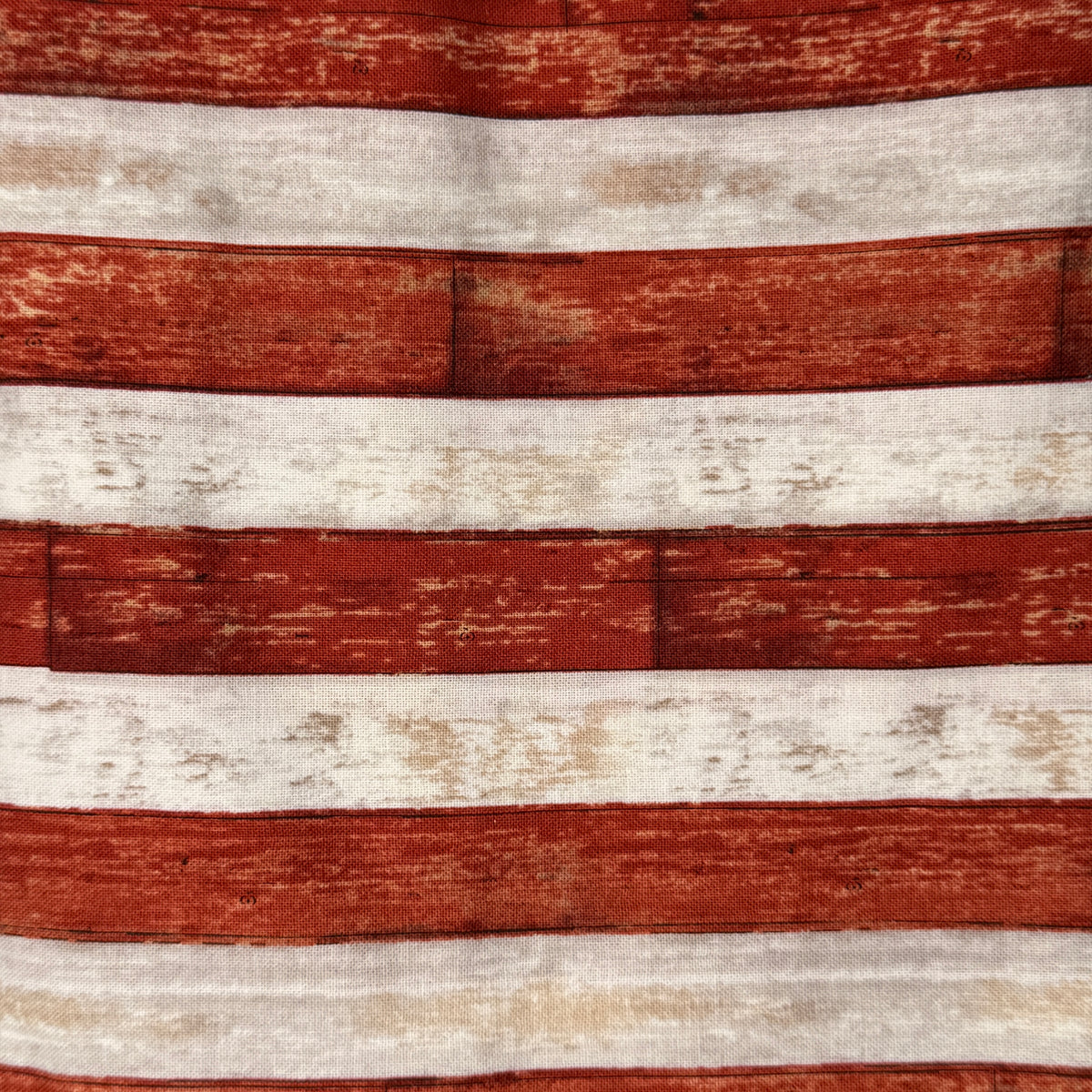 Red & White Clapboard Stripes Cotton: 1.25 yds