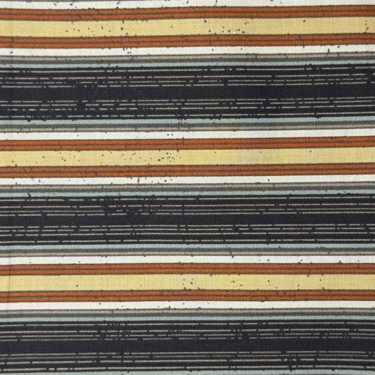 Neutral Tones Grungey Stripe Print Cotton: 1.5 yds