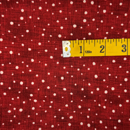 Red With White Dots Cotton: 1 yd