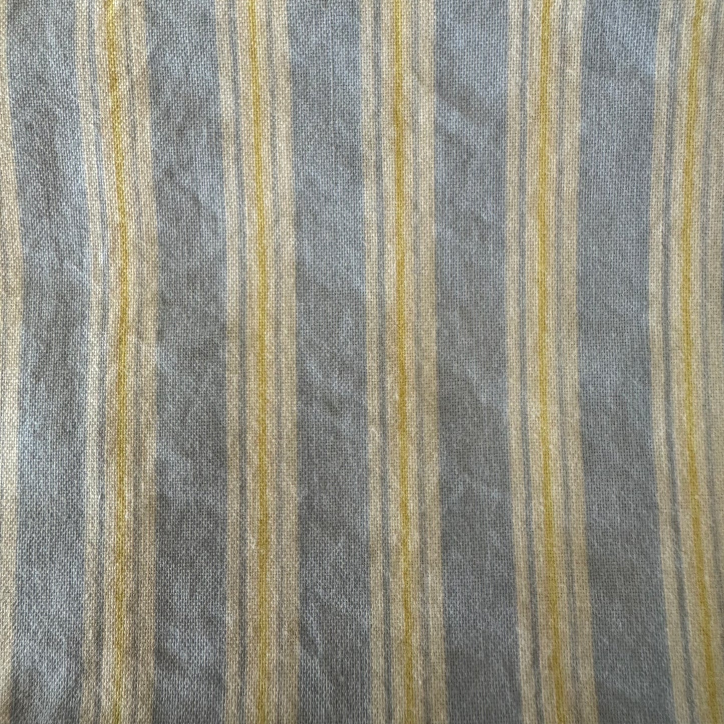 Faded Blue & Cream Stripes Cotton: 1 yd