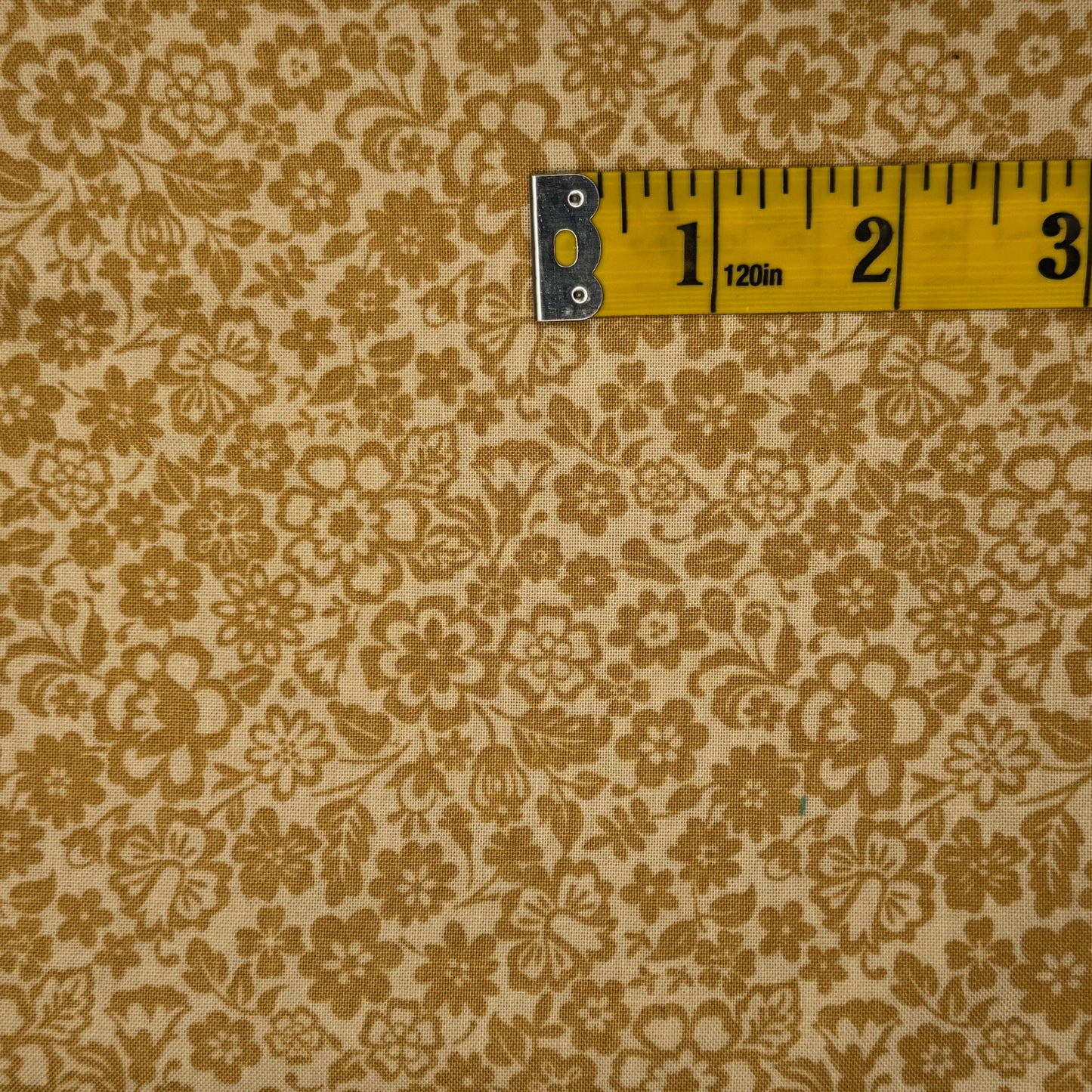 Golden Floral Cotton: 2 yds
