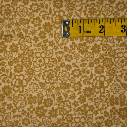 Golden Floral Cotton: 2 yds