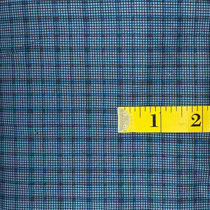 Blue Plaid Cotton: 2 yds