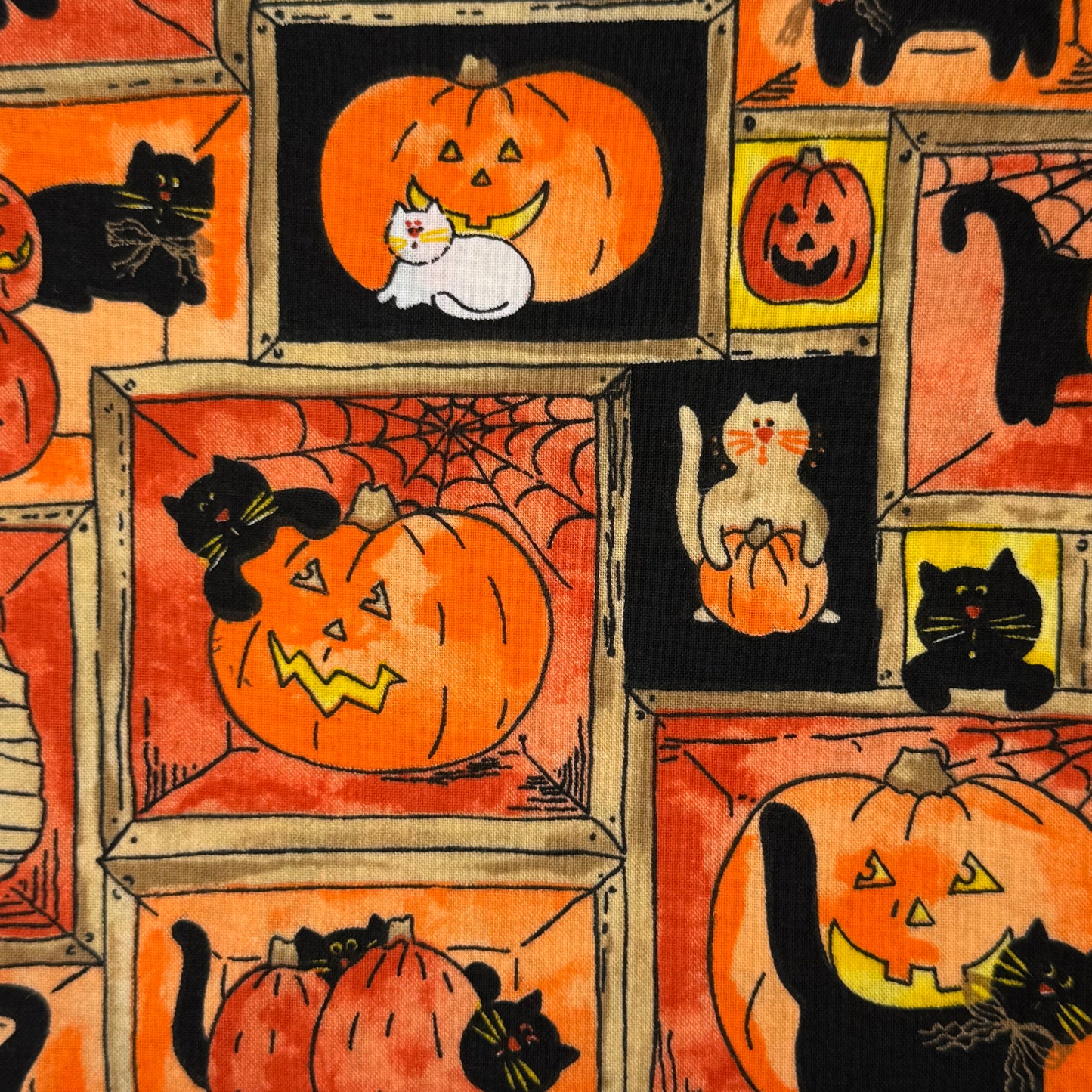 Retro Halloween Cotton: 1.5 yds