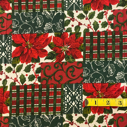 Patchwork Christmas Cotton: 2.5 yds