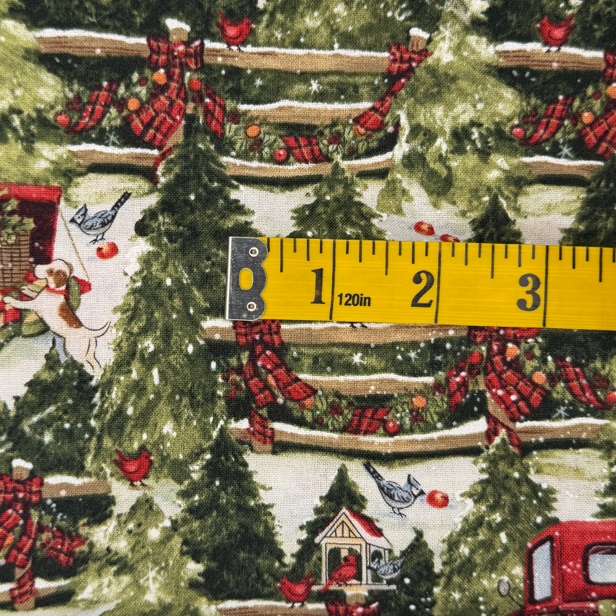 Tree Farm Cotton: 2 yds