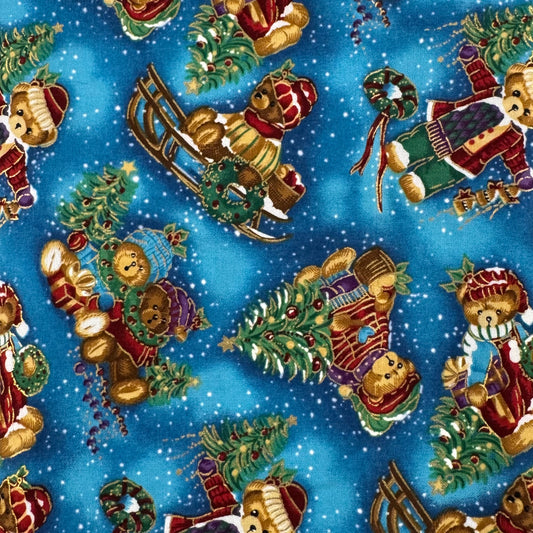 Holiday Bears Cotton: 2 yds