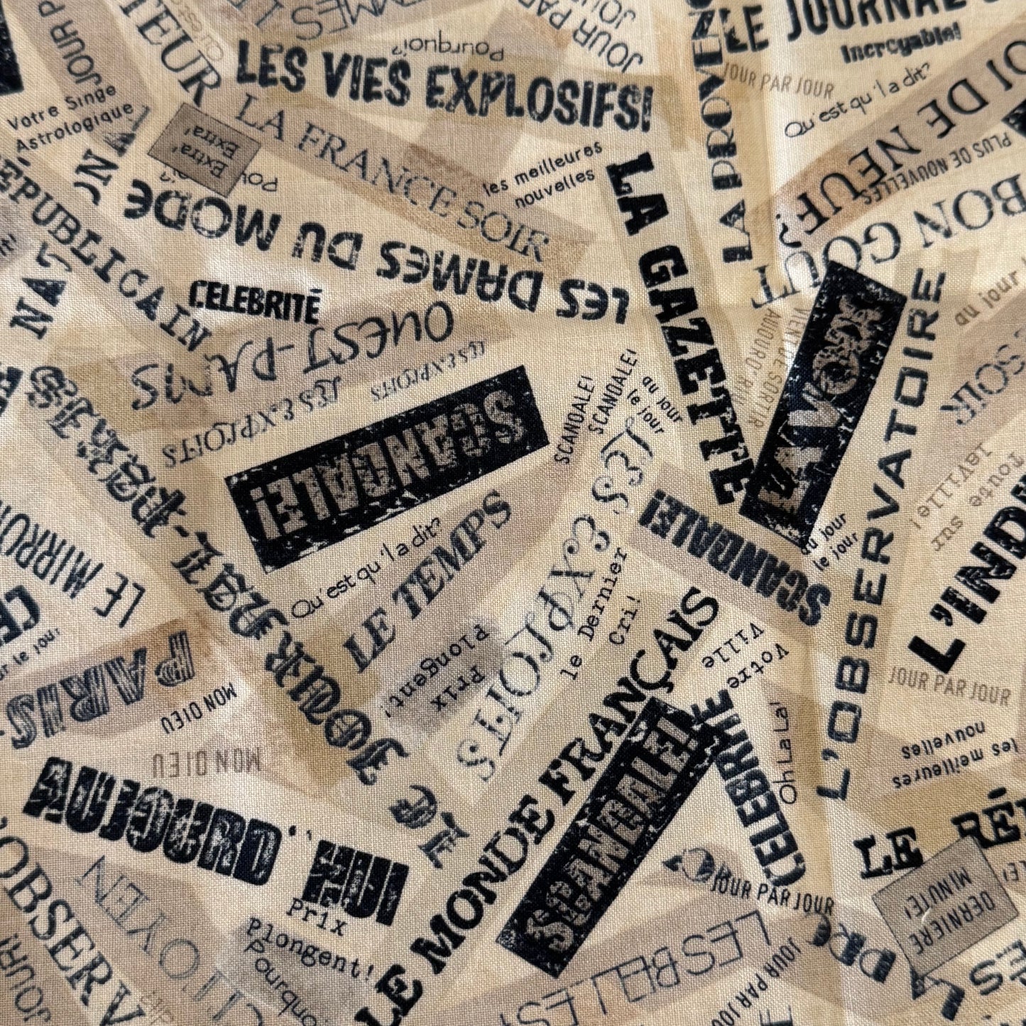 Headlines Cotton Blend: 1 yd