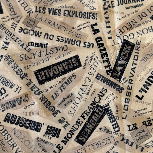 Headlines Cotton Blend: 1 yd