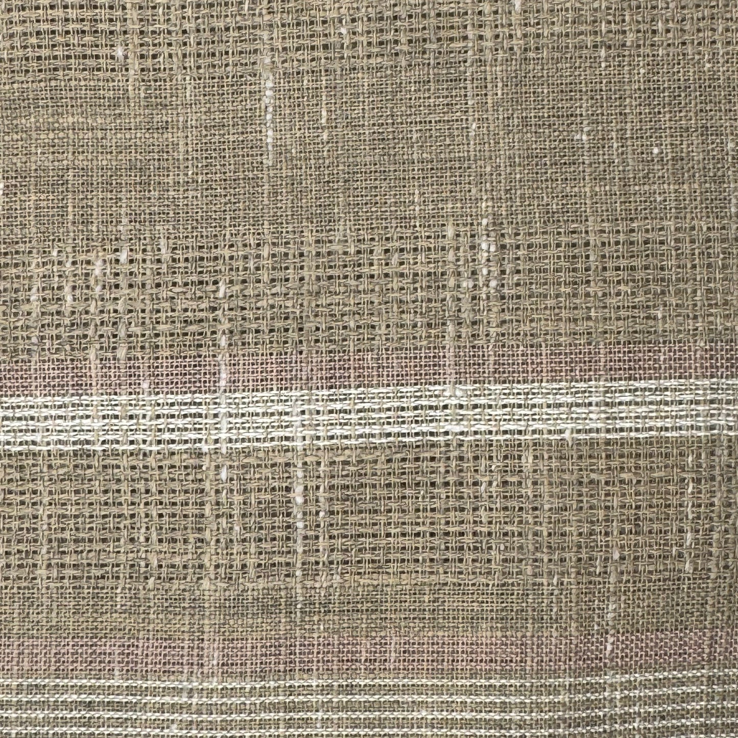 Tan/Ivory/Pale Pink Loose Weave Home Decor Cotton Blend: 3 yds