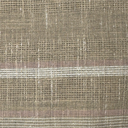 Tan/Ivory/Pale Pink Loose Weave Home Decor Cotton Blend: 3 yds