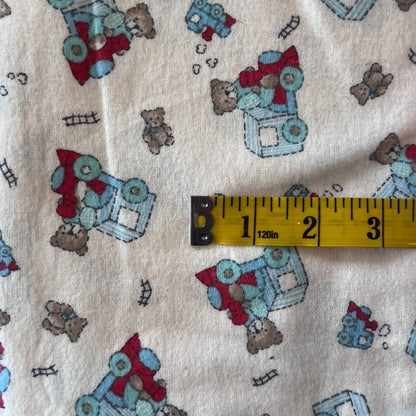 Bears & Trains Flannel: 2 yds