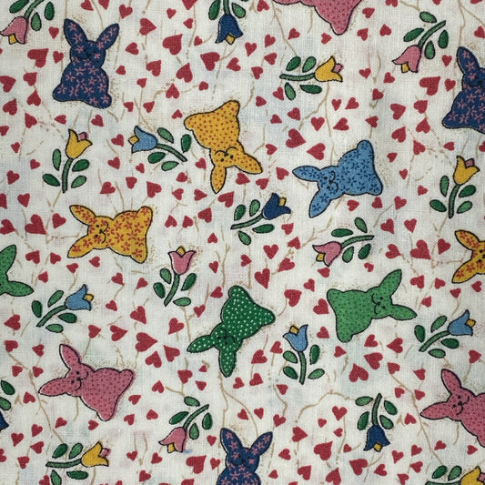 Colorful Bunnies Cotton: 2 yds