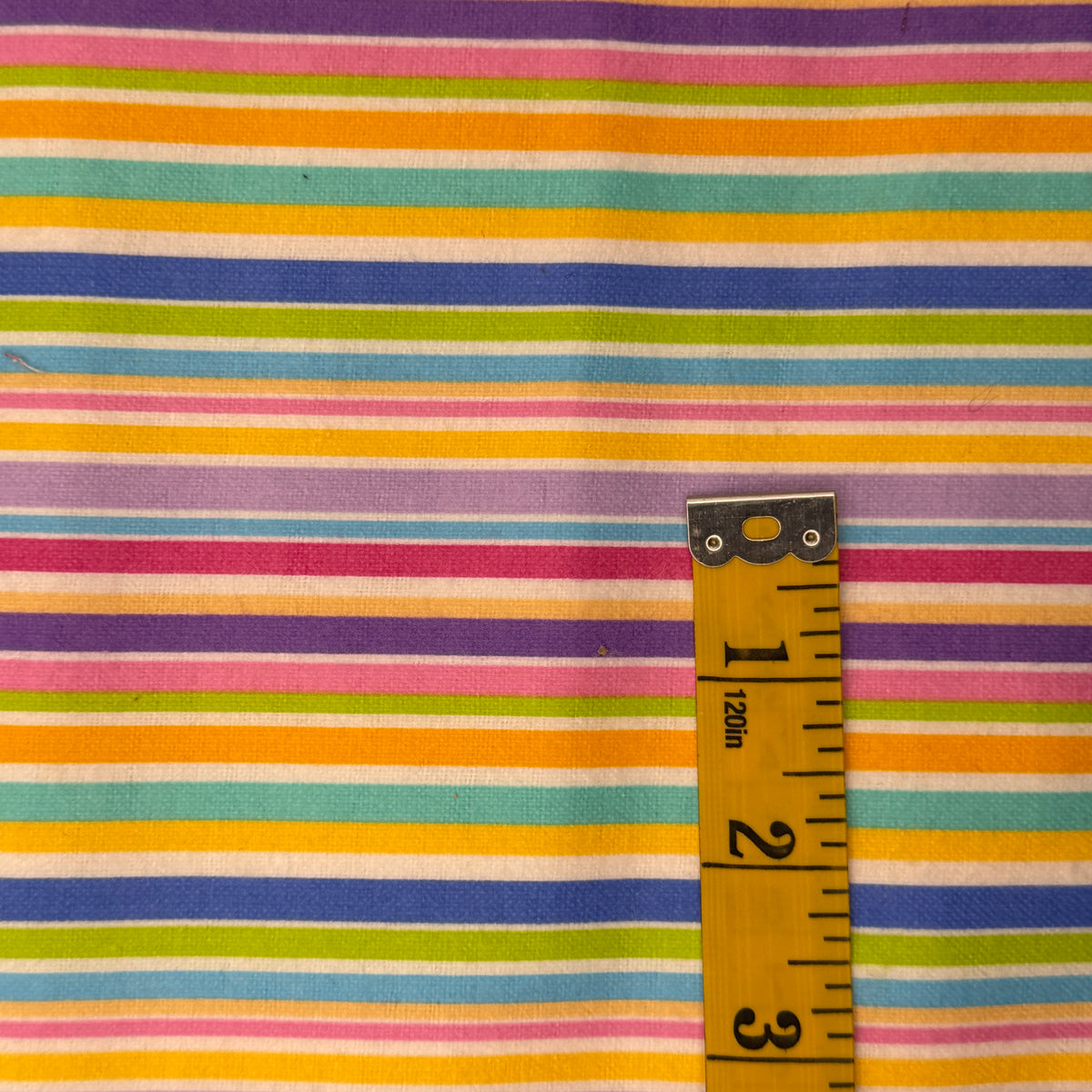 Rainbow Striped Flannel: 3 yds